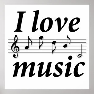 Poster J'aime la musique