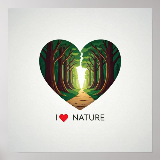 Poster J'aime la nature (Devant)