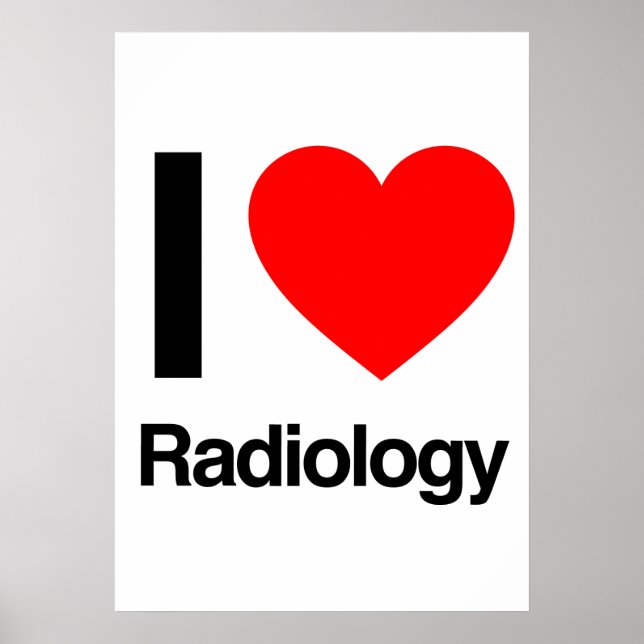 Poster j'aime la radiologie (Devant)