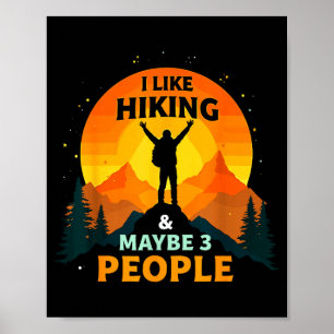 Poster J'aime la randonnée et peut-être 3 personnes rando