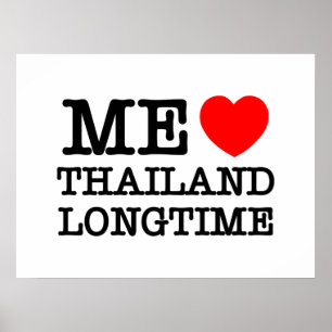 POSTER J'AIME LA THAÏLANDE LONGTEMPS