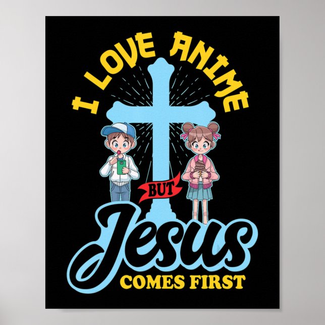 Poster J'Aime L'Anime, Mais Jésus Est Le Premier Anime Ho (Devant)
