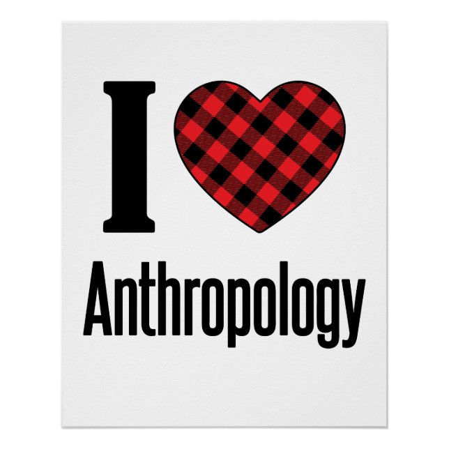 Poster J'aime l'anthropologie (Devant)