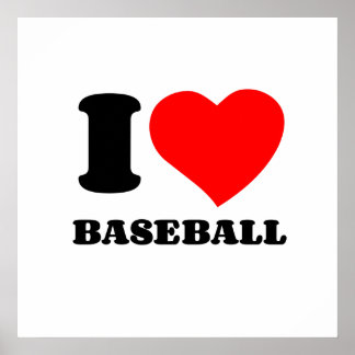 POSTER J'AIME LE BASEBALL
