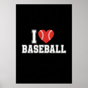 Poster J'aime le baseball