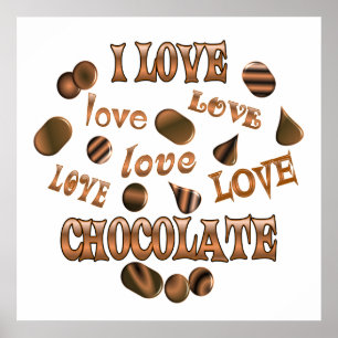 Poster J'aime le chocolat