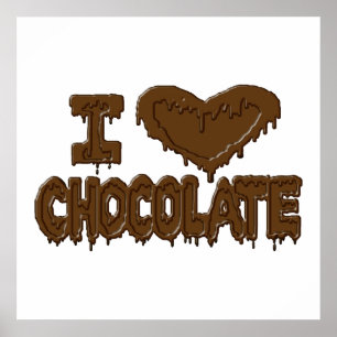 Poster J'aime le chocolat