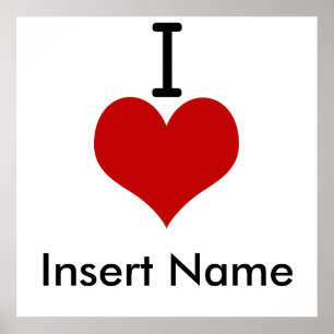 Poster J'aime (le coeur)