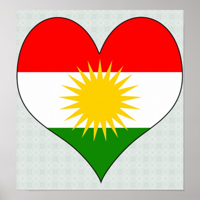 Poster J'aime le Kurdistan (Devant)