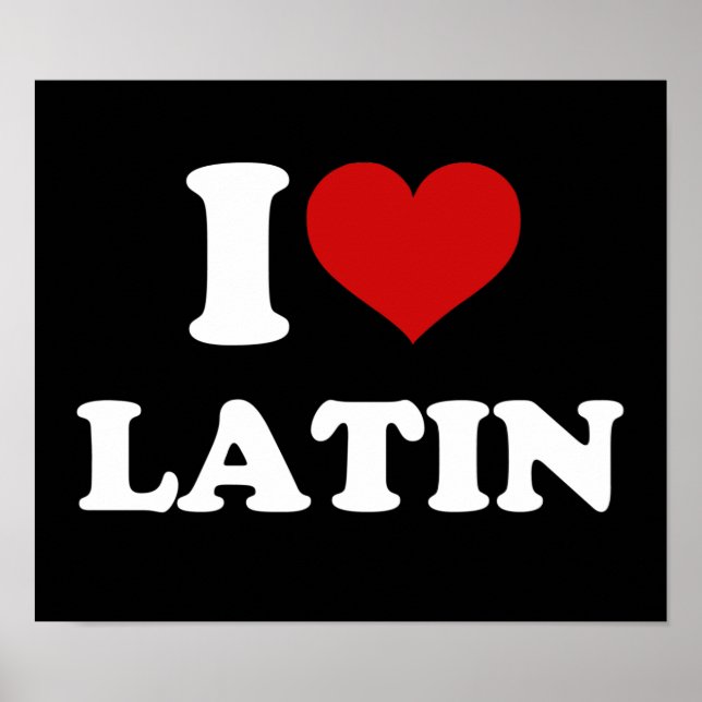 Poster J'aime le latin (Devant)