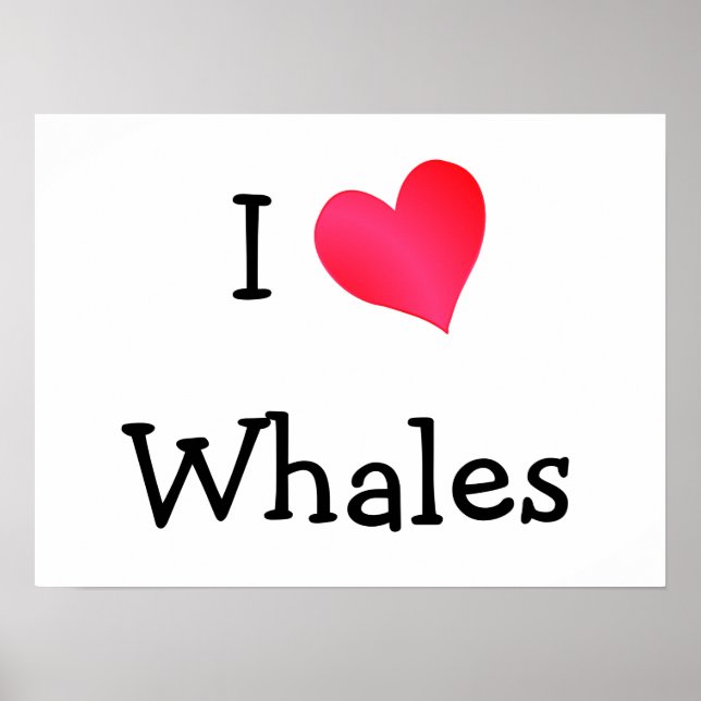 Poster J'aime les baleines (Devant)