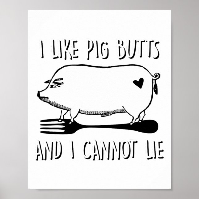 Poster J'Aime Les Boutons De Cochon Et Je Ne Peux Pas All (Devant)