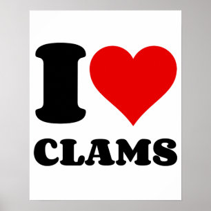 POSTER J'AIME LES CLAMS