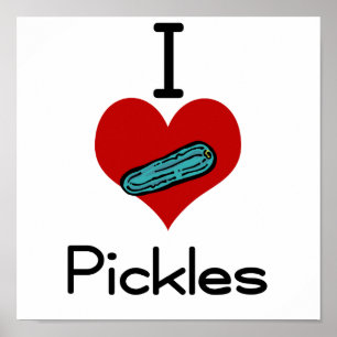 Poster J'aime les cornichons