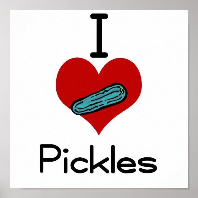 Poster J'aime les cornichons (Devant)