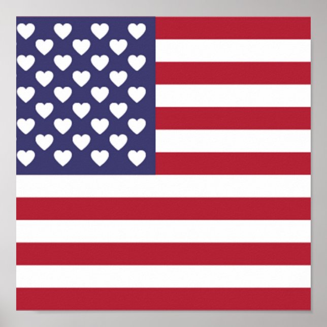 POSTER J'AIME LES ÉTATS-UNIS D'AMÉRIQUE (Devant)