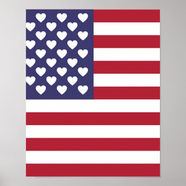 POSTER J'AIME LES ÉTATS-UNIS D'AMÉRIQUE (Devant)