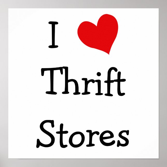 Poster J'Aime Les Magasins Éthrift (Devant)