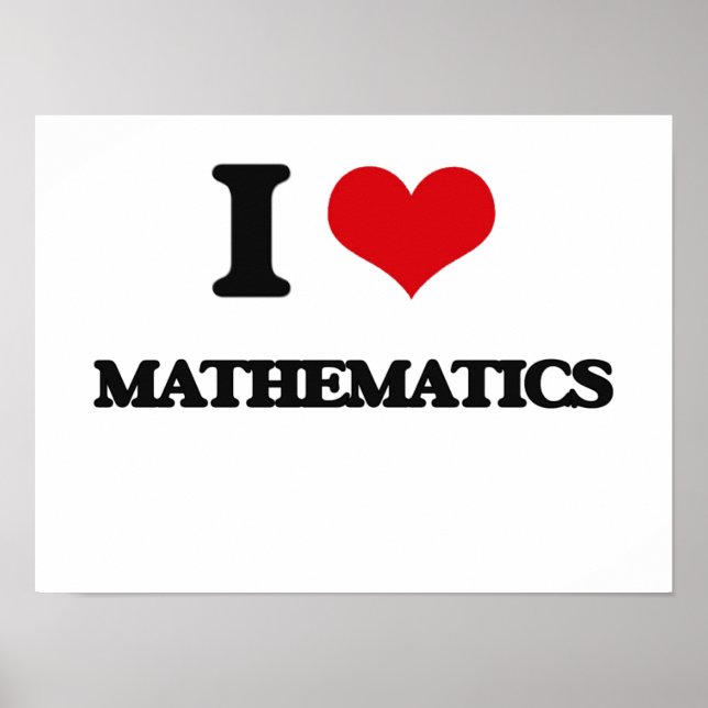 Poster J'aime les mathématiques (Devant)