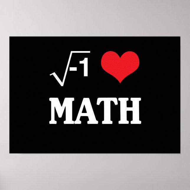 Poster J'aime les maths (Devant)