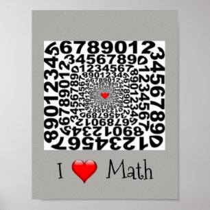 Poster J'aime les maths