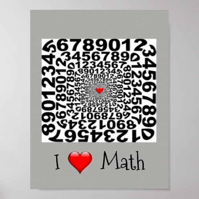 Poster J'aime les maths (Devant)