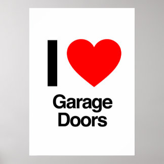 Poster j'aime les portes de garage