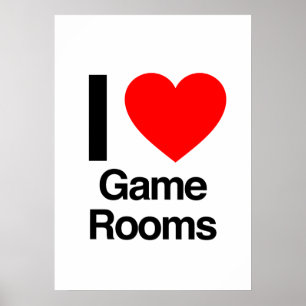 Poster j'aime les salles de jeux