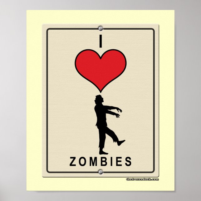 Poster J'aime les zombies (Devant)