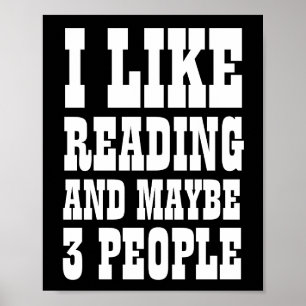 POSTER J'AIME LIRE ET PEUT-ÊTRE 3 PERSONNES