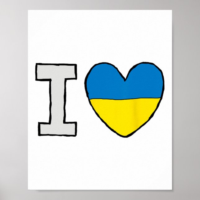 Poster J'aime l'Ukraine  (Devant)