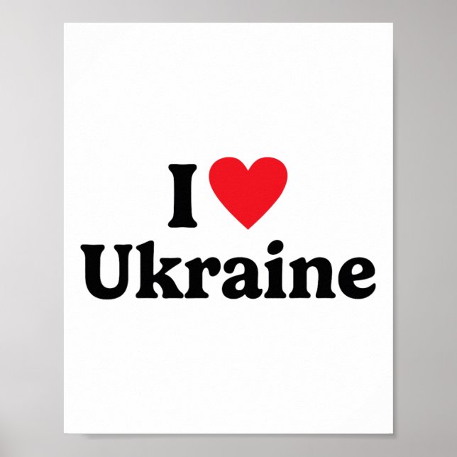 Poster J'aime l'Ukraine 1  (Devant)