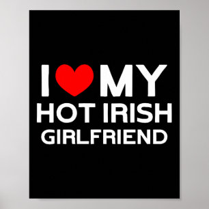 Poster J'aime ma chaude petite amie irlandaise fille irla