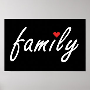 Poster J'aime ma famille