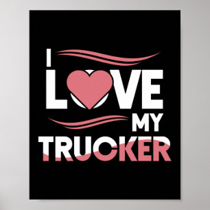 Poster J'Aime Ma Femme De Conducteur De Camionnette De Ca