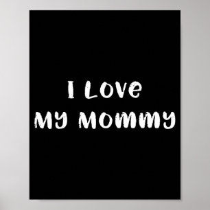 Poster J'aime ma maman maman mignonne ou mère fête des mè