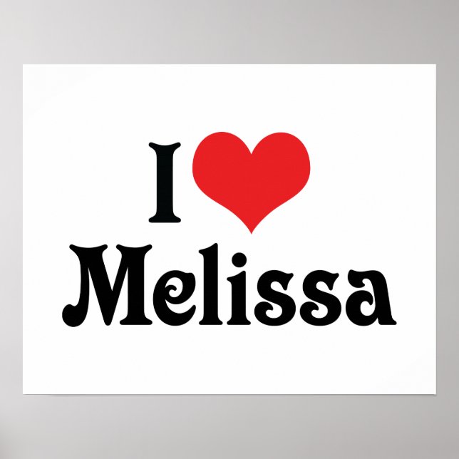 Poster J'aime Melissa (Devant)