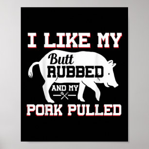 Poster J'Aime Mon Beurre Rubbed Funny Grillades Barbecue 