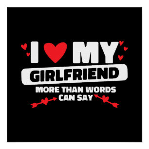 Poster j'aime mon coeur de petite amie