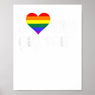 Poster J'Aime Mon Fils Gay Chemise Femmes Gay pride Vinta