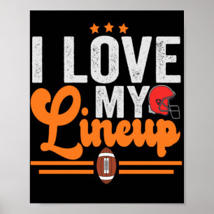 Poster J'aime mon Imaginaire Lineup Funny Football Amateu
