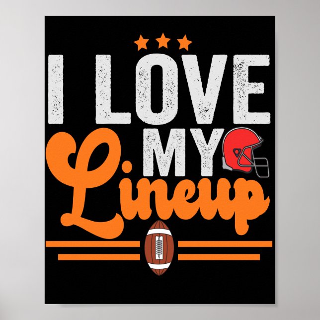 Poster J'aime mon Imaginaire Lineup Funny Football Amateu (Devant)