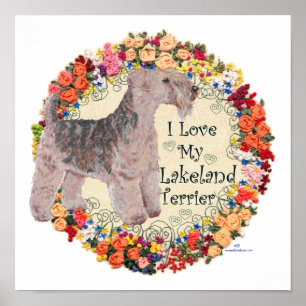 Poster J'aime mon Lakeland Terrier