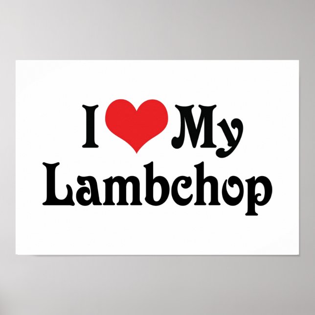 Poster J'Aime Mon Lambchop (Devant)