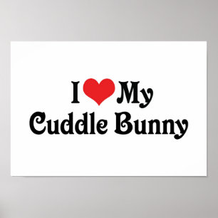 Poster J'Aime Mon Lapin De Cuddle