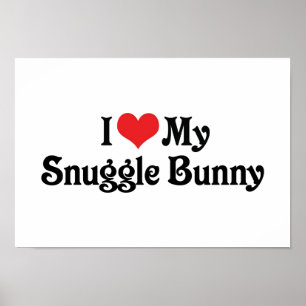 Poster J'Aime Mon Lapin En Douille