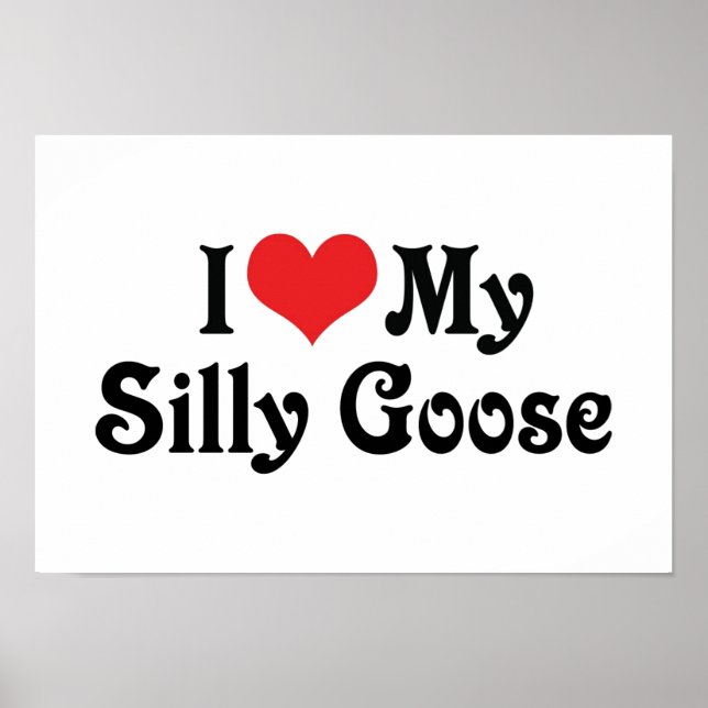 Poster J'Aime Mon Oie Silly (Devant)