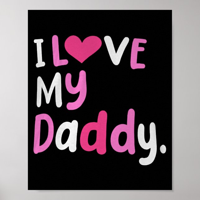 Poster J'aime mon papa meilleur papa jamais Fête des père (Devant)