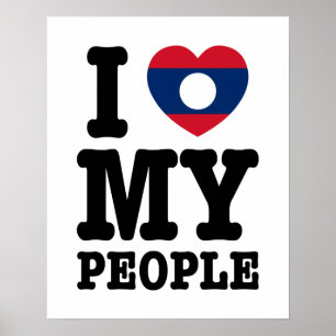 Poster J'aime mon peuple lao