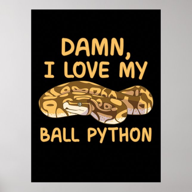 Poster J'Aime Mon Python Ball (Devant)